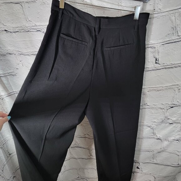 Jessica Simpson Black High Rise Wide Leg‎ Pleated Trouser Pants 10 Office Career - Picture 7 of 10